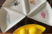 Discontinued Sainsbury Retro Look Pizza Slice Ceramic Plates