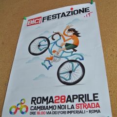 Cycling Poster From Rome Italy