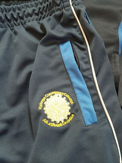 Uniform Kishogue PE jumper and trousers size 13-14 years