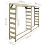 Double Firewood Storage Shed 300x44x176 cm Impregnated Pinewood Image 6