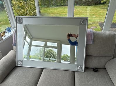 Large Silver Frame mirror