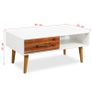 Coffee Table Solid Acacia Wood 90x50x40 cm Image 8