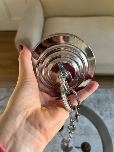 Grey Shades Chrome  Chandelier