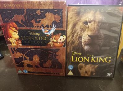 Lion King Trilogy 1-3 Dvd Boxset + Live Action Remake Disney Family Movies
