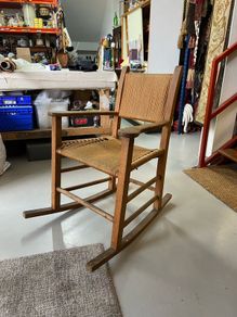 Traditional Irish Sugan Rocking chair