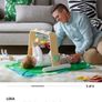 IKEA LEKA baby gym, birch plywood/multicolour, 43 cm height, 59 cm width, activity toys for babies Image 2