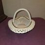 Mid Century Italian Ceramic Woven Basket - Artist signed Image 3