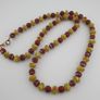 Vintage Venetian Style Tiny Eyes Glass & Red Trade Glass Beads Necklace Image 8