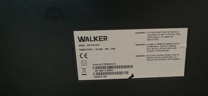 Walker TV for sale 32 inch with remote and HDMI Ports