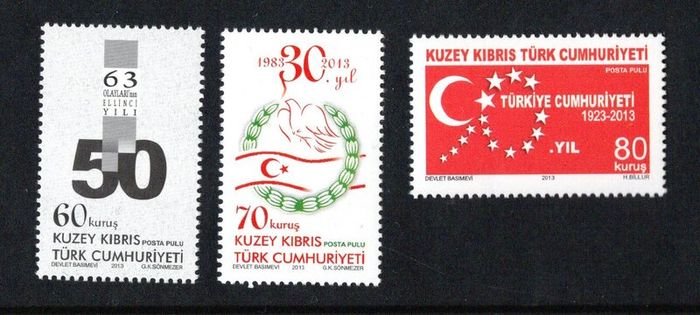 2013 Cyprus Anniversaries Stamp Mint Never Hinged (MNH)