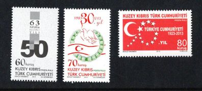 2013 Cyprus Anniversaries Stamp Mint Never Hinged (MNH)