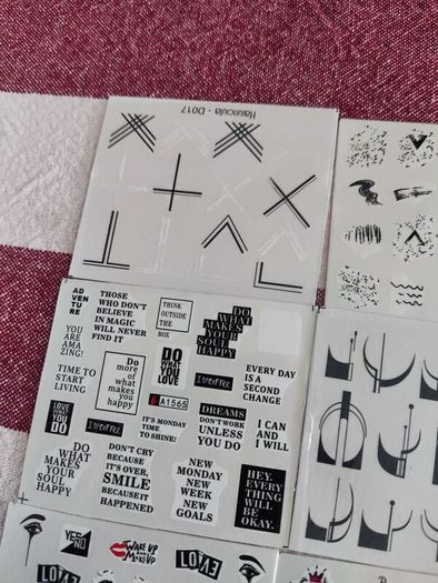 Nail art stickers . 9 sheets