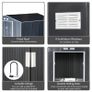 MASSIVE SALE 13x11FT Garden Roofed Metal Storage Shed Tool Box with Foundation Ventilation & Doors, Grey Image 6