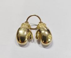 Gold boxing gloves pendant