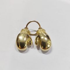 Gold boxing gloves pendant
