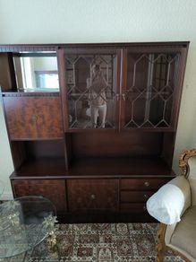 Vintage Mahogany Wall Unit