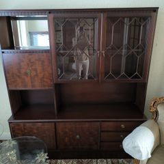 Vintage Mahogany Wall Unit