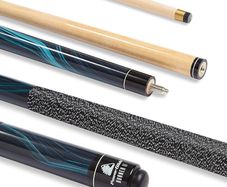NEW SALE | Burner II 2 piece Pool Cue Maple 10mm Tip Black Full Size 57" / 142cm