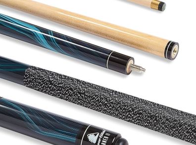 NEW SALE | Burner II 2 piece Pool Cue Maple 10mm Tip Black Full Size 57" / 142cm