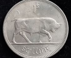 Ireland - 1966 - Irish 1s - Shilling - Bull - KM.14a - UNC - [2690]