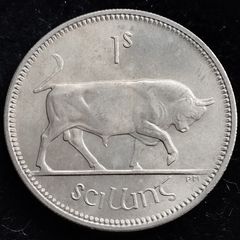 Ireland - 1966 - Irish 1s - Shilling - Bull - KM.14a - UNC - [2690]