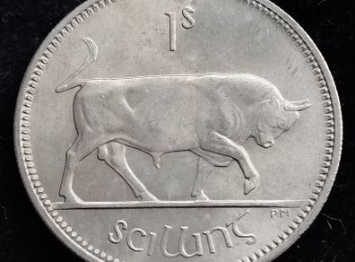 Ireland - 1966 - Irish 1s - Shilling - Bull - KM.14a - UNC - [2690]