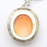 Lady Cameo Carved Shell Sterling Silver Necklace Image 3