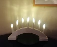 Wooden LED Candle Bridge