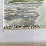 Framed miniature watercolor winter storm from Bray promenade Ireland Co Wicklow. signed Image 9