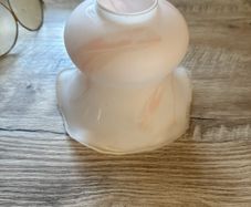Vintage glass pale pink lampshade