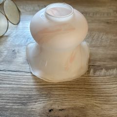 Vintage glass pale pink lampshade