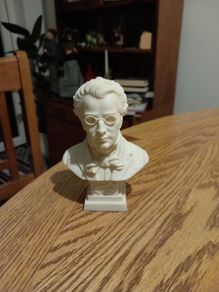 Vintage Genuine Signed 1987.Giannelli Musical Composer Alabaster Mini Bust of Schubert Made in Italy