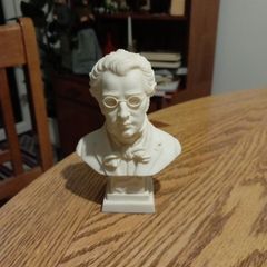 Vintage Genuine Signed 1987.Giannelli Musical Composer Alabaster Mini Bust of Schubert Made in Italy