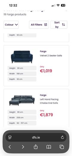 Sofa Dfs  Fargo