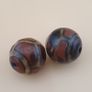 Vintage Agate Carnelian Amulet Beads Lot of 2 Rare Pattern Pieces Image 4