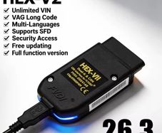 2026 VCDS VAGCOM Interface VCDSCAN HEX V2 Update 26.3 FOR VW For AUDI Skoda Seat Car Autocom Diagnostics Tools OBD Scanners Hex Can V2 FOR VW AUDI Skoda Seat Cars From 1996 -2017 Vag Atmega162