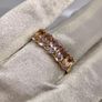 Yellow Gold Pink Morganite 5 Stone Ring Image 8