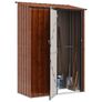 Garden Sheds Brown 153.5 x 86 x 200 cm Metal Image 4