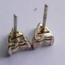 Vintage 925 Sterling Silver Heart shaped stud earrings Image 5