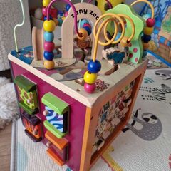 kids toys Zany Zoo Wooden Activity Cube Assortment