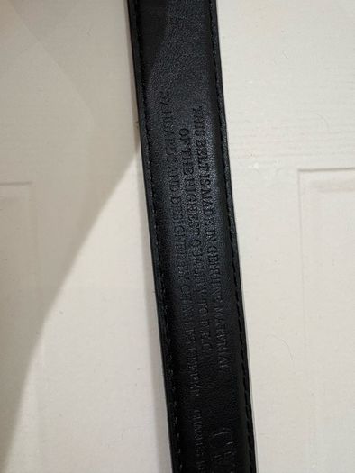 CK "CHARLES KEEPER" black genuine leather belt, Italy design 135cm
