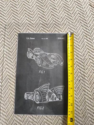 Batmobile picture unframed