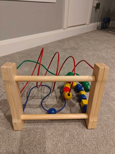 Ikea mula wooden bead Rollercoaster toddler toy