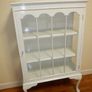 White display cabinet with glass door and shelves Image 2