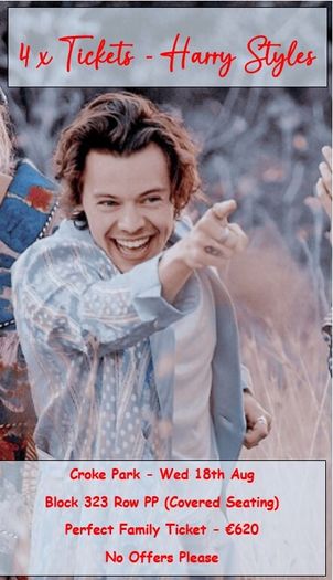 4 x Harry Styles Tickets