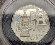 Royal Mint 2006 Silver Proof 50p Victoria Cross The Aword VC Coin in Original Capsule