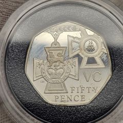 Royal Mint 2006 Silver Proof 50p Victoria Cross The Aword VC Coin in Original Capsule