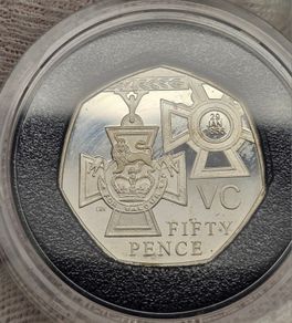 Royal Mint 2006 Silver Proof 50p Victoria Cross The Aword VC Coin in Original Capsule