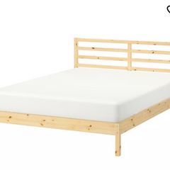 IKEA Tarva Bed Frame King Size (Mahogany Wood Dyed)