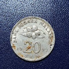 Malaysia 20 sen coin